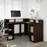  Radni stol LED svjetlima smeđa boja hrasta 130x130x91 cm drveni | Eponuda.ba