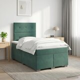  Boxspring krevet s madracem Tamnozelena 120 x 200 cm Baršun | shoptok.hr