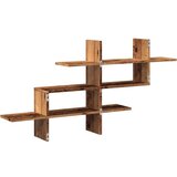 vidaXL Stenska polica starinski les 124,5x18x60,5 cm inženirski les | Shoptok.si