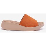 Panto Fino Women's Suede Wedge Sandals Orange | shoptok.hr