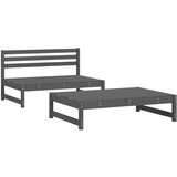 Maison Chic Seti vrtnega pohištva - Vrtna garnitura - Vrtni pohištvo set 2-delna siva trdna borovina, (21810426) | Shoptok.si