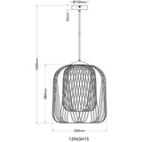 Globo VISEČA SVETILKA DICHTI 35/150 cm E27 | Shoptok.si