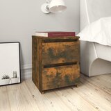 vidaXL Nočna omarica 2 kosa dimljeni hrast 30x30x40 cm konstruiran les Cene