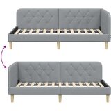  Kutni okvir kreveta Svijetlo siva 100 x 200 cm tkanina | shoptok.hr