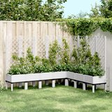 vidaXL Vrtna sadilica s rešetkom bijela 200 x 160 x 140 cm PP | shoptok.hr