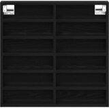  Ormar za izlaganje s policom Zidne Crni hrast 60 x 8,5 x 58 cm | shoptok.hr