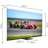 Thomson Q70 Series 65\ QLED GOOGLE TV filigranes Rahmen-design 165.1 cm (65) 4K Ultra HD Smart TV Wi-Fi Black 350 cd /m² | shoptok.hr