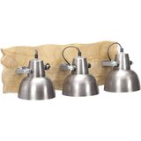  Industrijska stenska svetilka srebrna 68x23 cm E27 mangov les, (21410243) | Shoptok.si