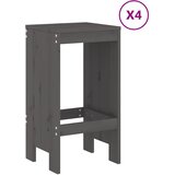  5-dijelni vrtni barski set sivi od masivne borovine | shoptok.hr