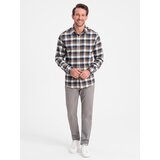 Ombre Men's tailored chino pants - dark beige | Shoptok.si