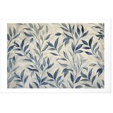  Plakat - Delicate Botanical Motif with Blue Leaves 90x60 Bez okvira s margom | shoptok.hr