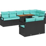  Vrtni set za objed 9 kom. 8-Broj sjedala Crna i Plavozelena | shoptok.hr