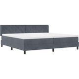 vidaXL Postelja s pomičnim podom in vzmetnico Temno siva 200x200 cm Žamet | Shoptok.si