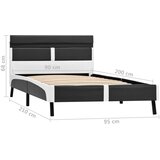  Okvir za krevet od umjetne kože s LED svjetlom sivi 90 x 200 cm | Eponuda.com