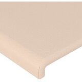 vidaXL LED posteljno vzglavje kapučino 103x16x118/128 cm umetno usnje | Shoptok.si