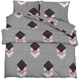  The Living Store Posteljnina siva 140x200 cm bombaž - Komplet Prevlek Za Odejo, (21442538) | Shoptok.si