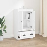  Visoka komoda bijela 60 x 35,5 x 103,5 cm od konstruiranog drva | shoptok.hr