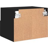 vidaXL Stenska TV omarica črna 40x30x30 cm iverna plošča | Shoptok.si