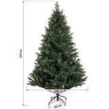  Umjetno božićno drvce s nogom 210 cm 300 LED lampica - Zelena 210 cm s LED svjetlima | shoptok.hr