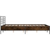  Okvir za krevet smeđi hrast 135x190cm konstruirano drvo i metal | Eponuda.com