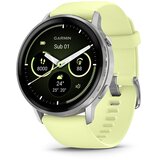 Garmin pametni sat Venu 4 45 mm, srebrni sa silikonskim remenom boje limuna | shoptok.hr