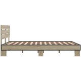  Okvir za krevet boja hrasta 140x200cm konstruirano drvo i metal | shoptok.hr