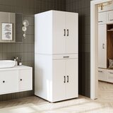 Hanah home 2578 ormarić za veš mašinu 70 × 185,3 × 67 cm, bela Cene