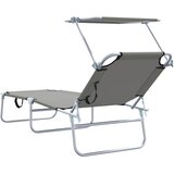  Ležaljka 2 pcs Siva 58 x 188 x 77cm Poliester | Eponuda.ba