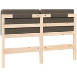  Tapecirano vzglavje Rjava in taupe 160 cm Masivno borovo les, (5000108688) | Shoptok.si