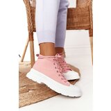 FJ1 Women's High Sneakers On A Chunky Sole Pink Trissy | Shoptok.si