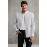 GRIMELANGE Cliff Oxford Regular Gray / White Single Shirt