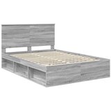  Konstrukcija postelje z vzglavjem Siva Sonoma 150 x 200 cm, (5000104494) | Shoptok.si