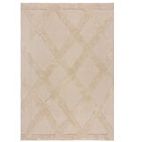 Flair Rugs Bež bombažna preproga 80x150 cm Tessa Diamond – Cene