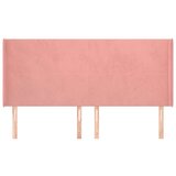  Uzglavlje s ušima ružičasto 163x16x118/128 cm baršunasto | shoptok.hr