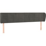  Uzglavlje s ušima tamnosivo 163x23x78/88 cm baršunasto | shoptok.hr