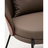 Kave Home Rjav fotelj iz umetnega usnja Eamy – | Shoptok.si