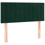  box spring s madracem LED tamnozeleni 100x200 cm baršun | shoptok.hr