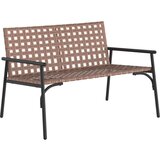  4-dijelni set za vanjski kafić smeđi ratan i čelik | shoptok.hr