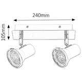 Rabalux steve spot led GU10 2x4,5W sa sijalicom, IP44 kupatilska rasveta | Eponuda.com