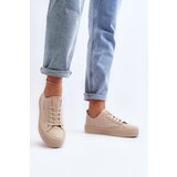 EVENTO Women's Beige Fabric Sneakers Staneva | shoptok.hr