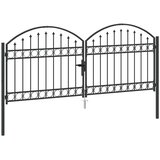  Ogradna vrata ASSEN 301 x 175,5 cm Čelik Siva | shoptok.hr