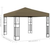  Sjenica od tkanine 3 x 3 m smeđe-siva | shoptok.hr