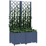  Vrtna žardinjera s rešetkom plavo-siva 80x40x136 cm PP | shoptok.hr