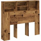  Uzglavlje s ormarićem boja starog drva 120x19x103,5 cm drveno | shoptok.hr