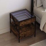  Noćni ormarić s beskonačnim LED boja hrasta 40 x 40 x 51 cm | shoptok.hr