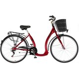 Visitor bicikl city vintage 28" alu 18" v-brake 6 brzina 167-192cm (l/xl) crveni 1282068 | Eponuda.com