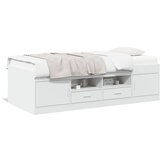 vidaXL Dnevni krevet s ladicama bijeli 90 x 190 cm konstruirano drvo | shoptok.hr