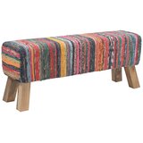  Klupa 110 x 30 x 45 cm Prava koža Šareni | shoptok.hr