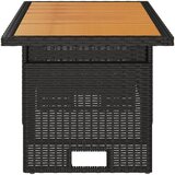  Vrtni stol crni 100x50x43/63 cm od drva bagrema i poliratana | Eponuda.com