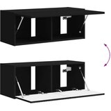  Komplet TV omaric 3 pcs Črna Konstruiran les - - črna - 57.12 - 30 x 31 x 100 cm - 2025-vidaXL-Uvoz_2 | Shoptok.si